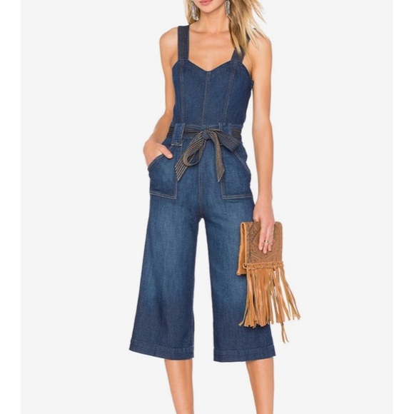 7 for all mankind denim jumpsuit